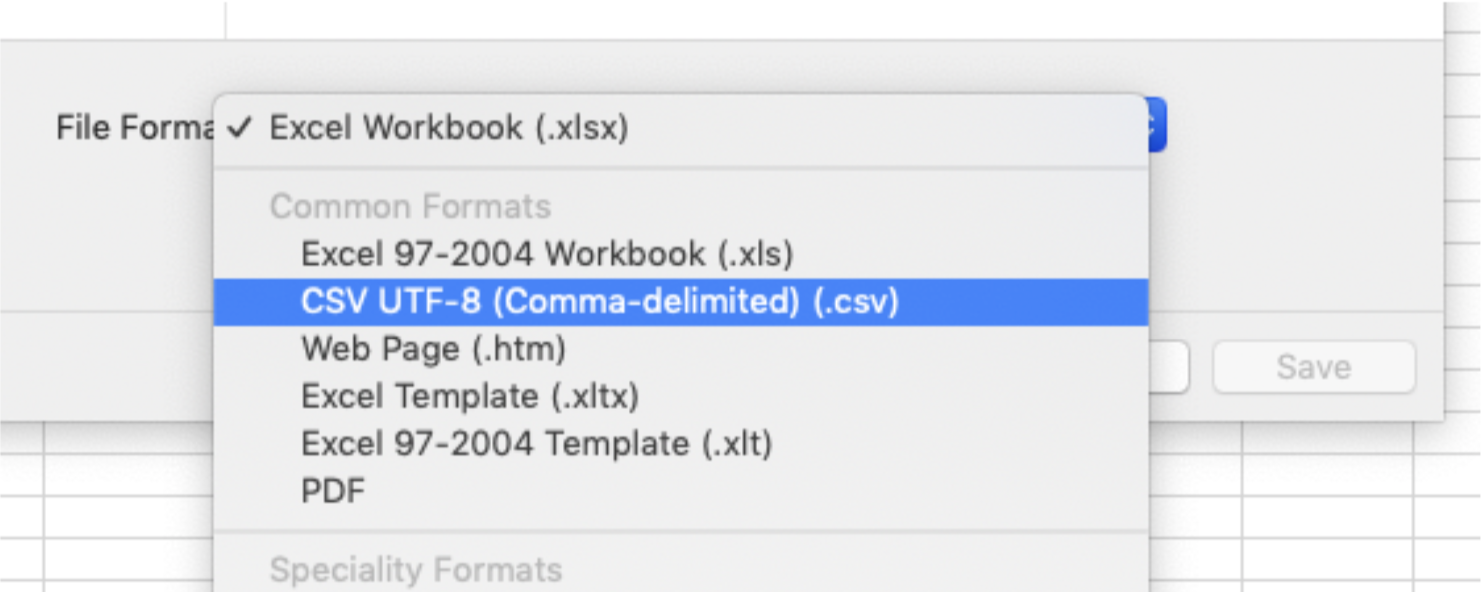 Image 3 - Saving Excel workbook as a CSV file