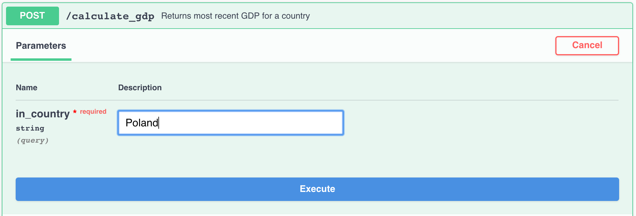 Image 11 - Testing out the /calculate_gdp endpoint for Poland