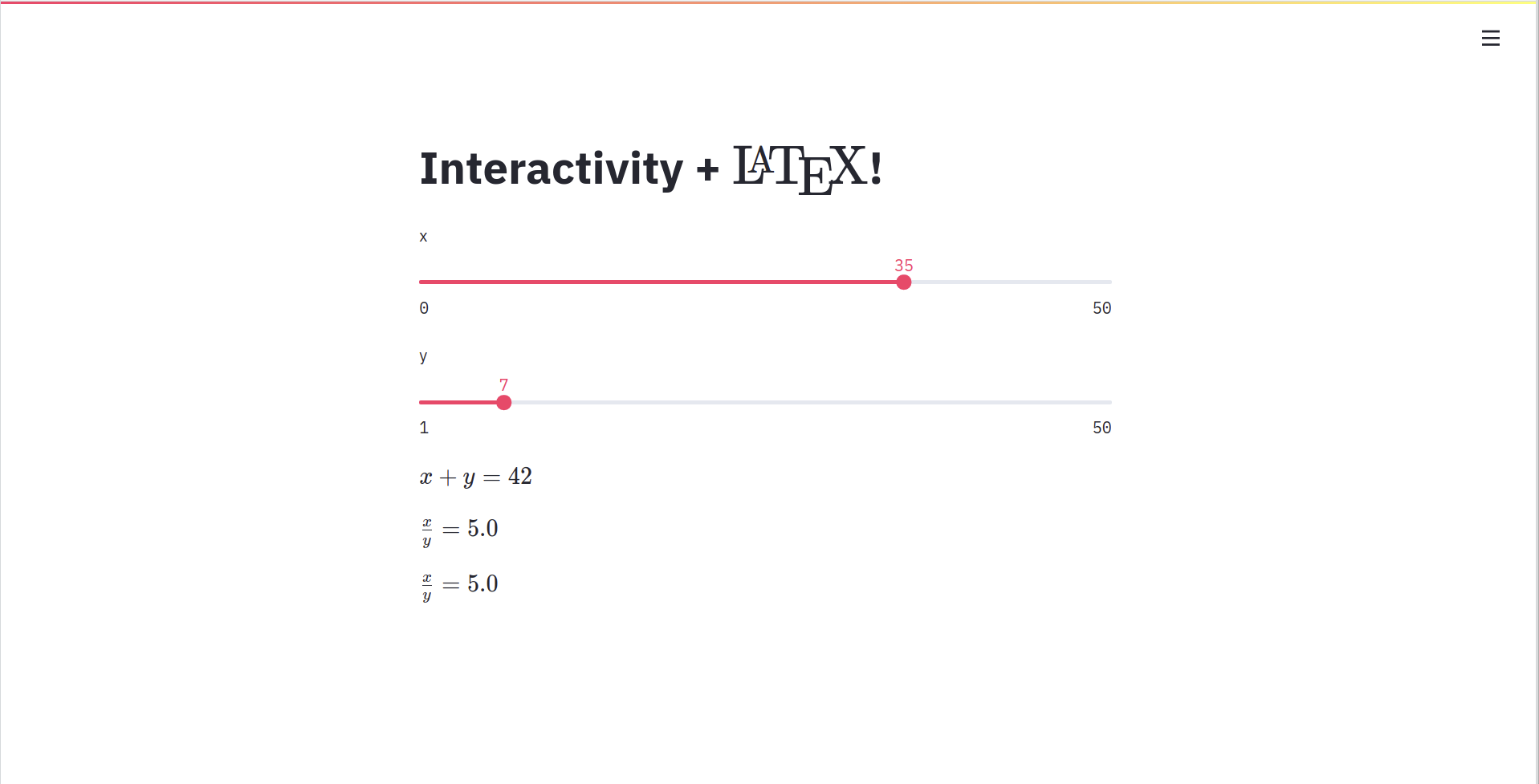interactivity latex