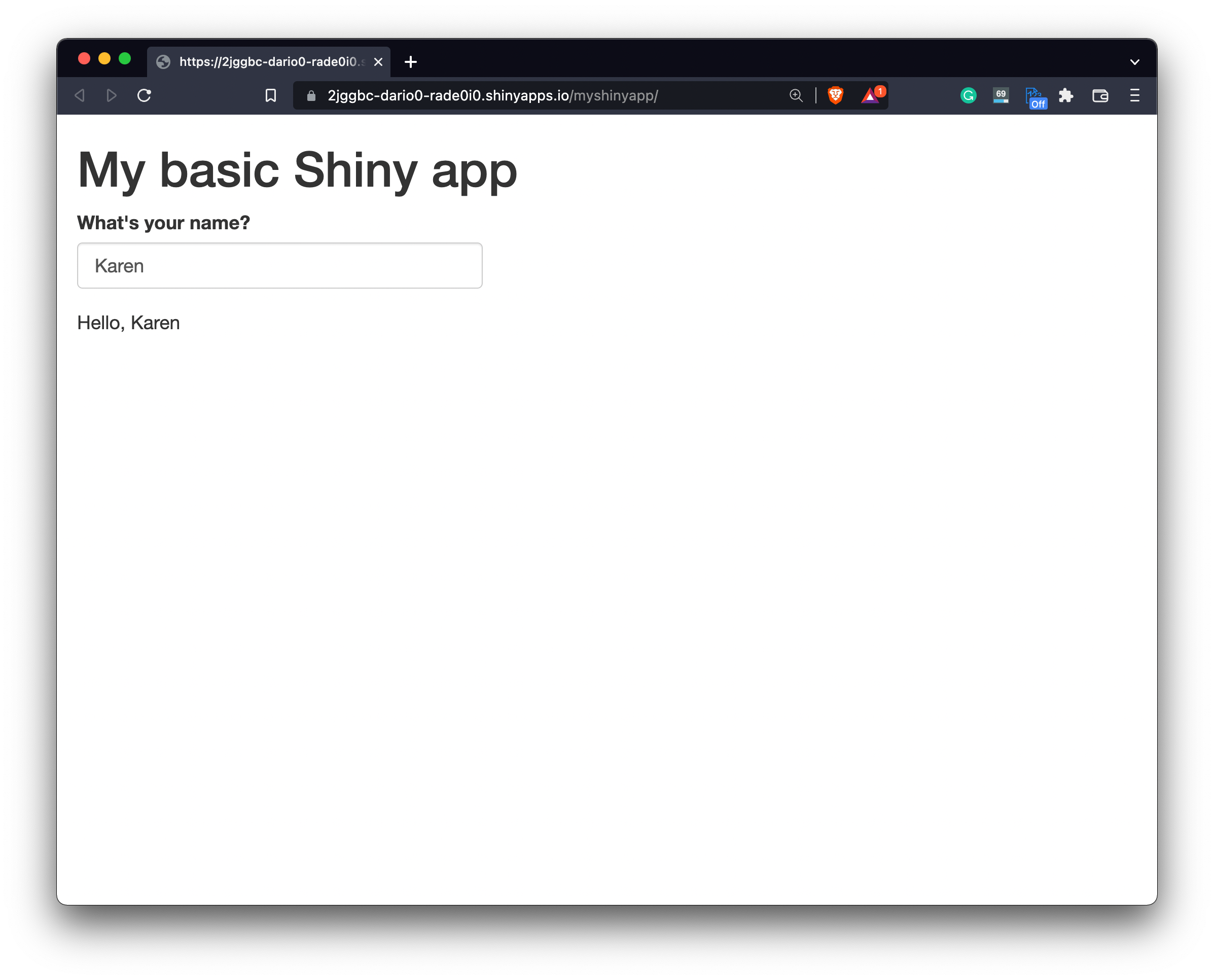 Image 5 - Deployed R Shiny app on ShinyApps.io