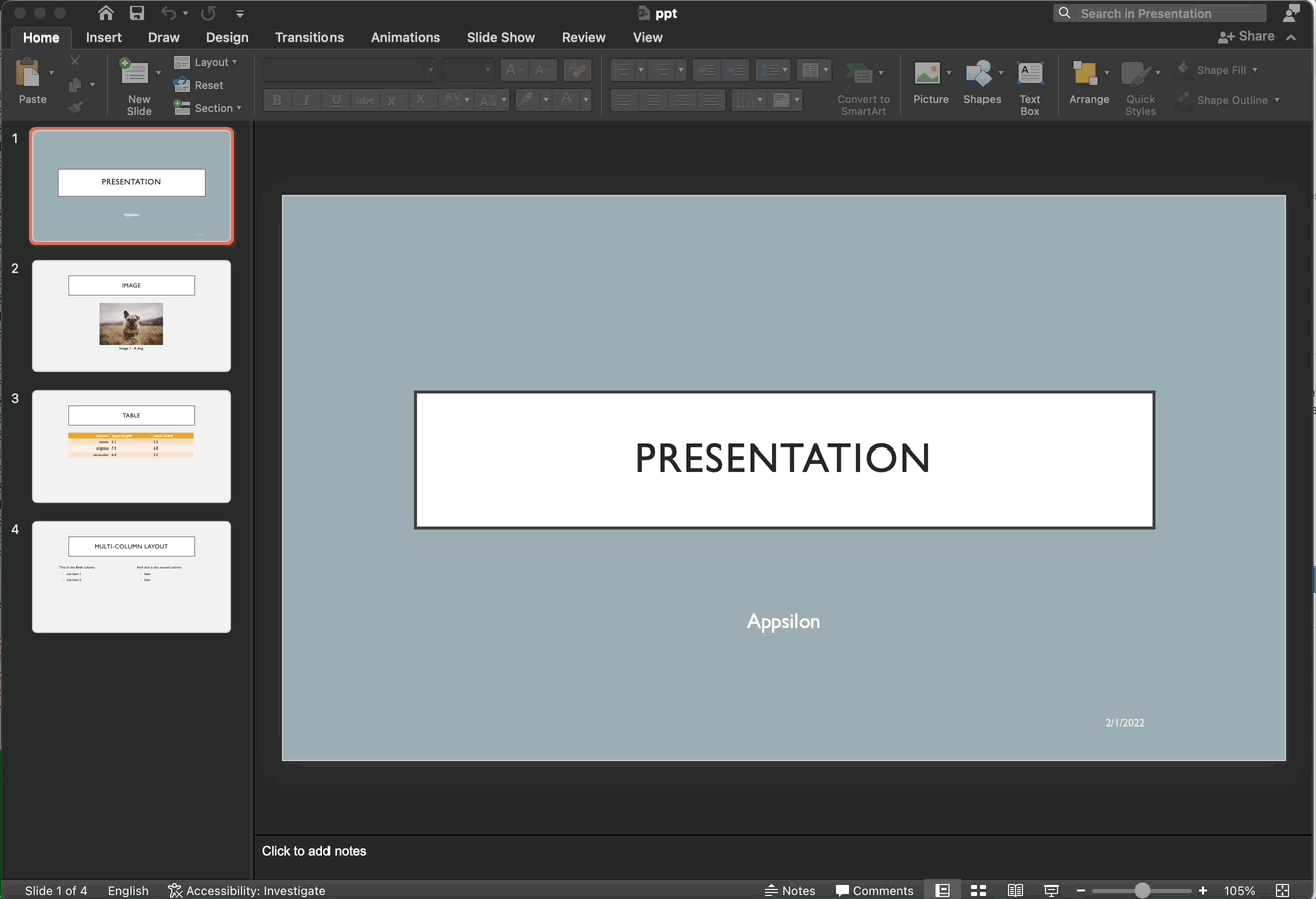 Image 11 - Rendered presentation with a custom template