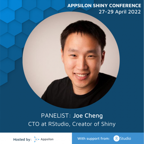 Joe Cheng and Winston Chang at the Appsilon Shiny Conference R