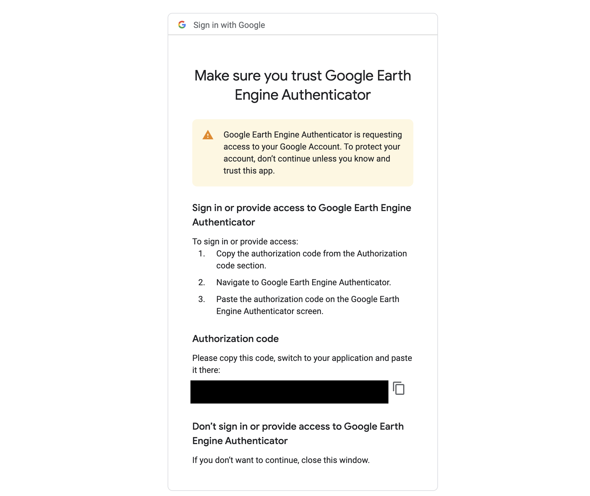 Image 4 - Google account authentication code