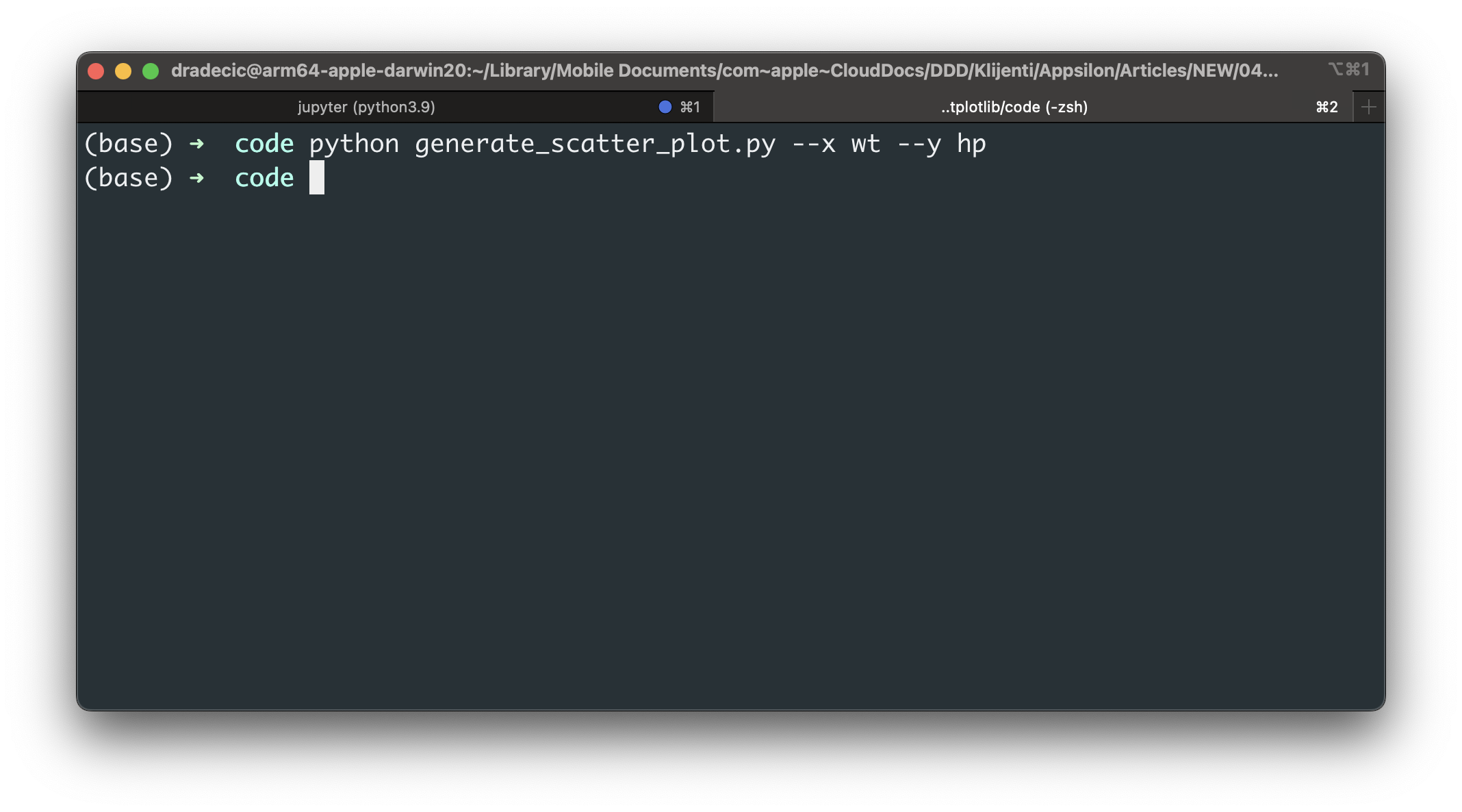 Image 6 - Running a Python script for chart generation