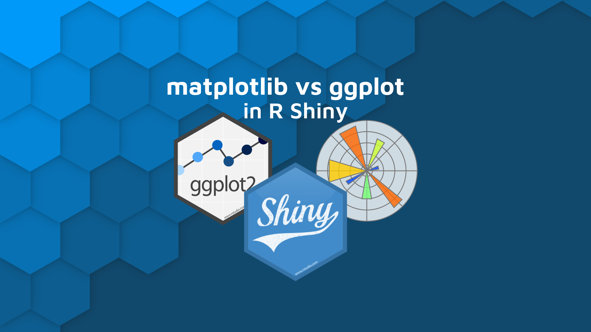 Matplotlib vs ggplot in R Shiny hex blog banner