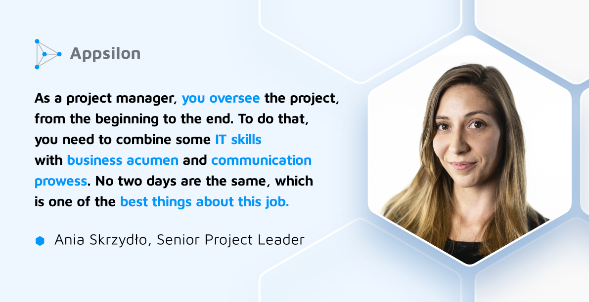 Ania Skrzydlo, Senior Project Leader at Appsilon combines R Programming knowledge, business acumen, and communication. 