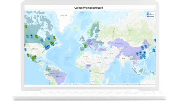 World Bank Carbon Pricing Map as a Shiny Dashboard built using Rhino package