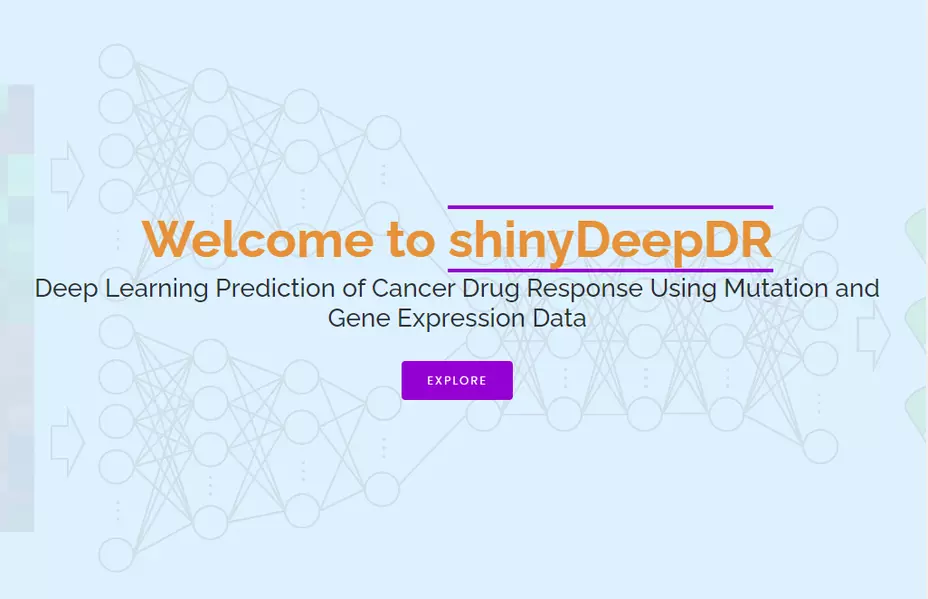 shinyDeepDR Deep Learning in Cancer Drug Response Shiny app