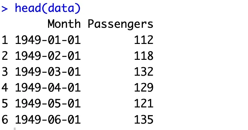 Image 12 - Airline passengers dataset